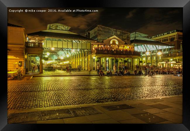 night fall in Covent garden Framed Print by mike cooper