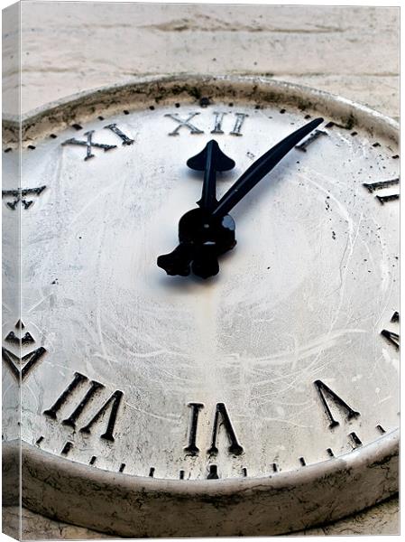 Clock, Roman, time Canvas Print by Raymond Gilbert