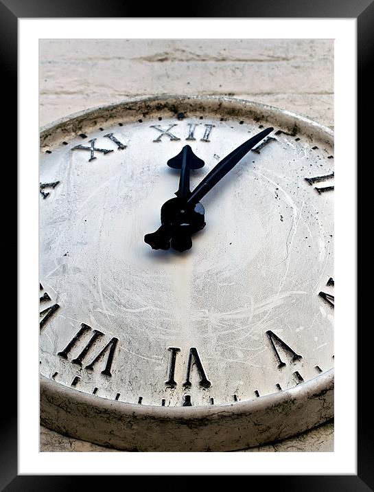 Clock, Roman, time Framed Mounted Print by Raymond Gilbert