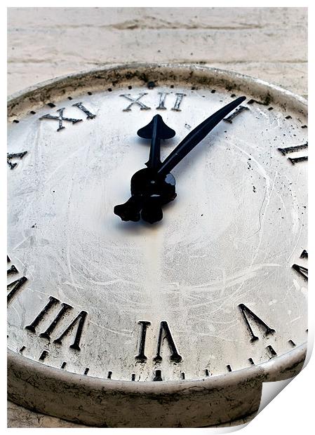 Clock, Roman, time Print by Raymond Gilbert