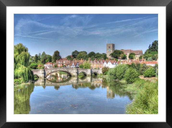 Aylesford Village Framed Mounted Print by Kim Slater