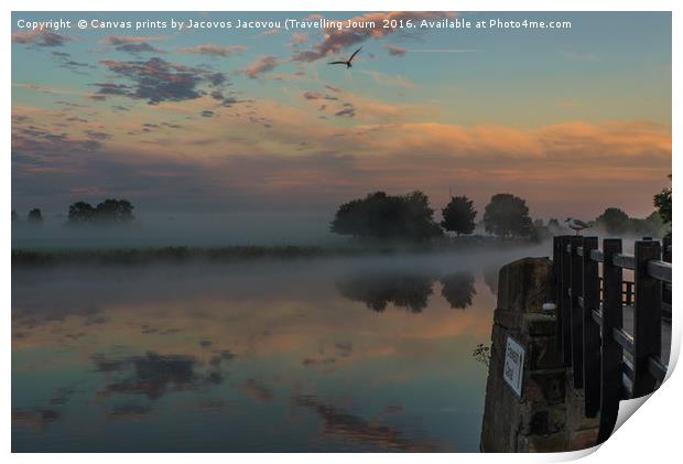 river trent sunrise  Print by Jack Jacovou Travellingjour