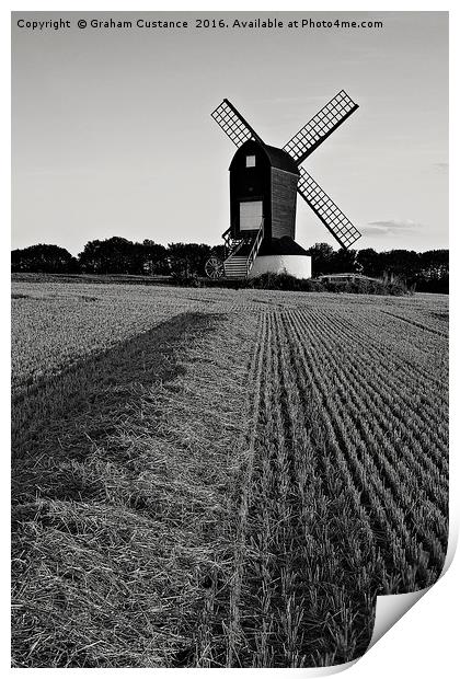 Pitstone Windmill Print by Graham Custance