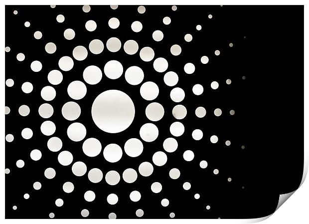 Weird, spots, black and white Print by Raymond Gilbert