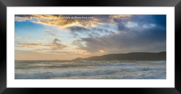 Blue Sky & Tide Framed Mounted Print by Colin Keown