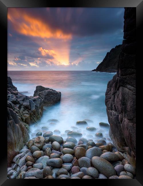 Porth Nanven Cornwall Framed Print by Rick Bowden