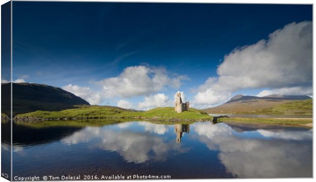 Ardvreck reflections  Canvas Print by Tom Dolezal