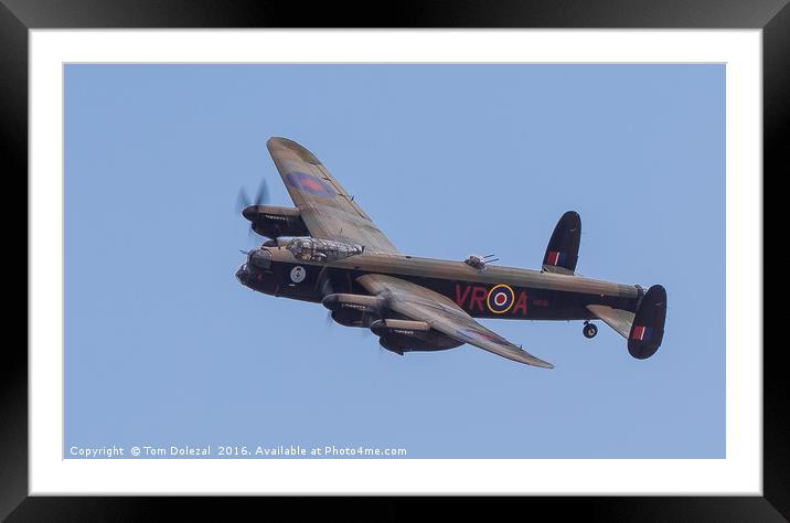 Lancaster bomber Framed Mounted Print by Tom Dolezal