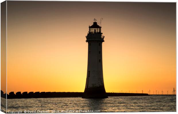 New Brighton Lighthouse   Canvas Print by David Chennell