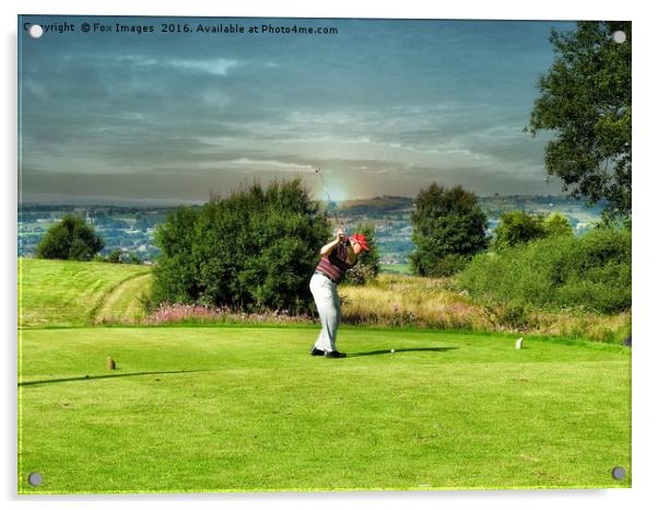 Anyone for golf Acrylic by Derrick Fox Lomax