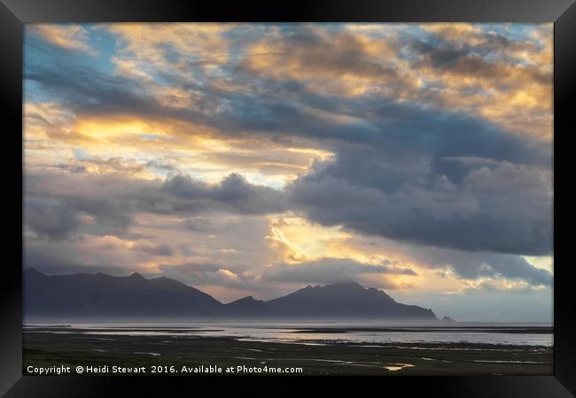 Icelandic Sunrise Framed Print by Heidi Stewart