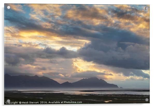 Icelandic Sunrise Acrylic by Heidi Stewart