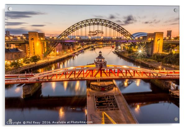 River Tyne at sunrise Acrylic by Phil Reay