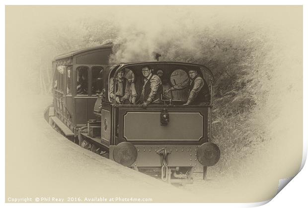 Full steam ahead! Print by Phil Reay