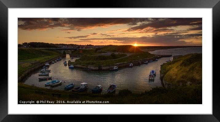 Seaton Sluice harbour Framed Mounted Print by Phil Reay