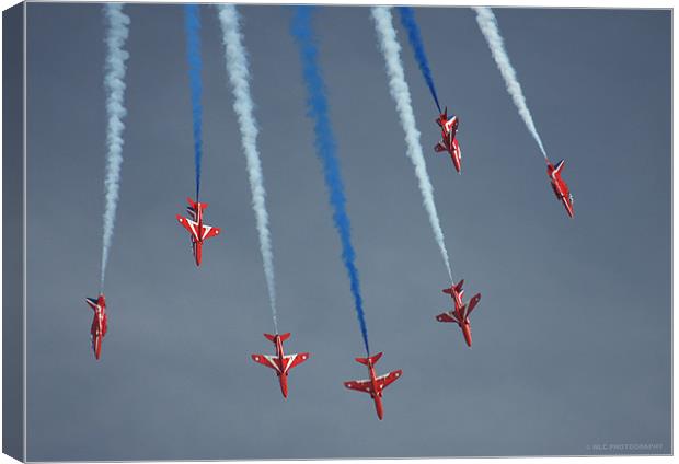 Red Arrows Canvas Print by Nigel Coomber