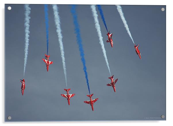 Red Arrows Acrylic by Nigel Coomber