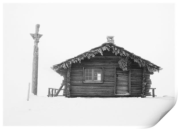 Mountain Hut Print by Will Black