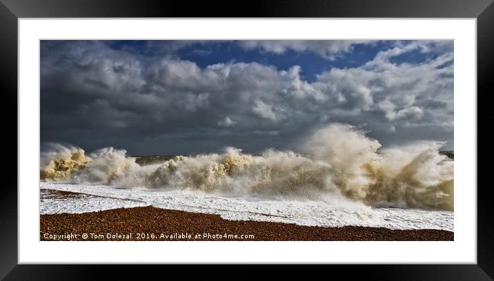 Stormy day at Dungeness Framed Mounted Print by Tom Dolezal