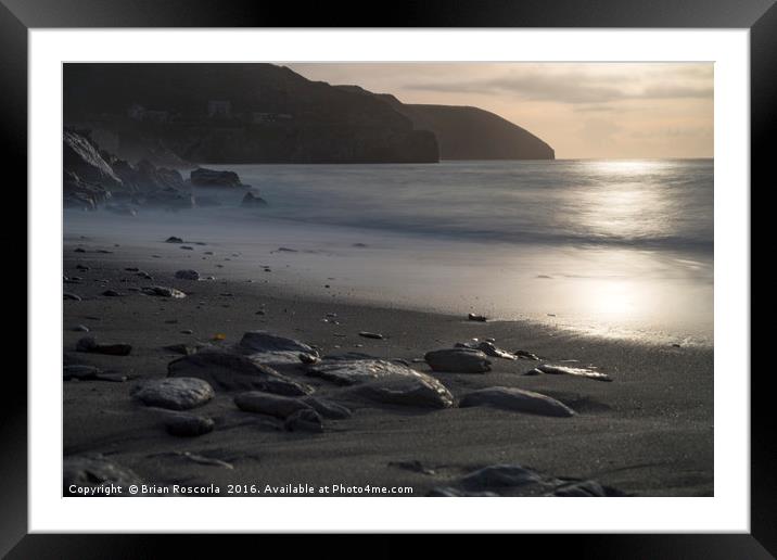 Trevellas Cove Framed Mounted Print by Brian Roscorla
