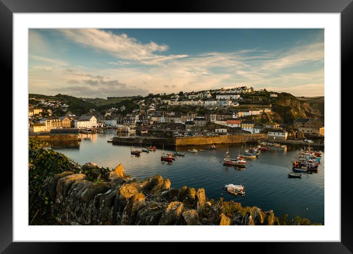 Mevagissey Harbour Framed Mounted Print by Michael Brookes
