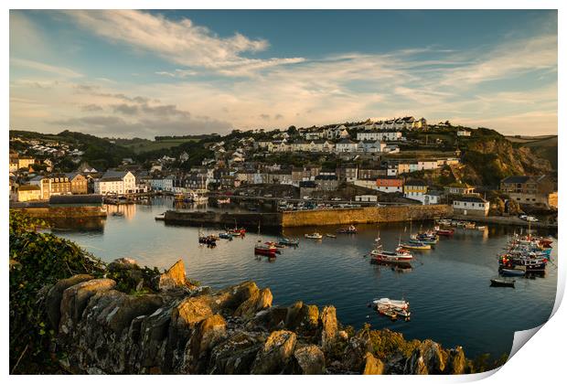 Mevagissey Harbour Print by Michael Brookes