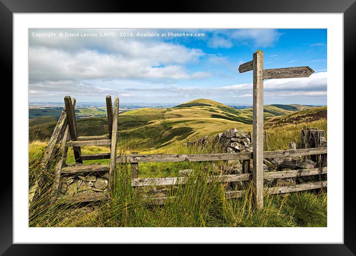 The Pennine Way Framed Mounted Print by David Lewins (LRPS)