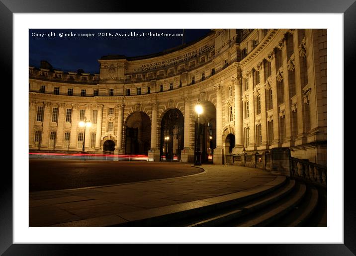 Admiralty Arch the Mall Framed Mounted Print by mike cooper