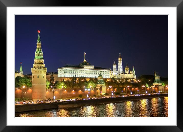 Panorama of Moscow Kremlin Framed Mounted Print by Valerii Soloviov