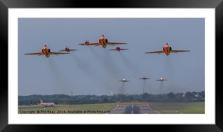 The Red Arrows Framed Mounted Print by Phil Reay