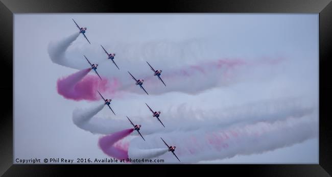 Red arrows Framed Print by Phil Reay