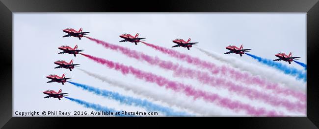 Red Arrows Framed Print by Phil Reay
