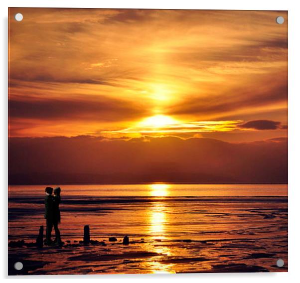  sunset romance Acrylic by sue davies