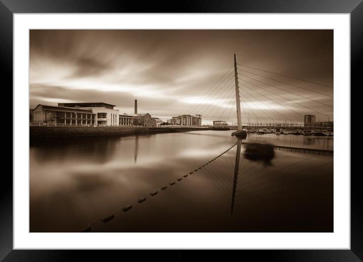 Swansea River Tawe Framed Mounted Print by Leighton Collins