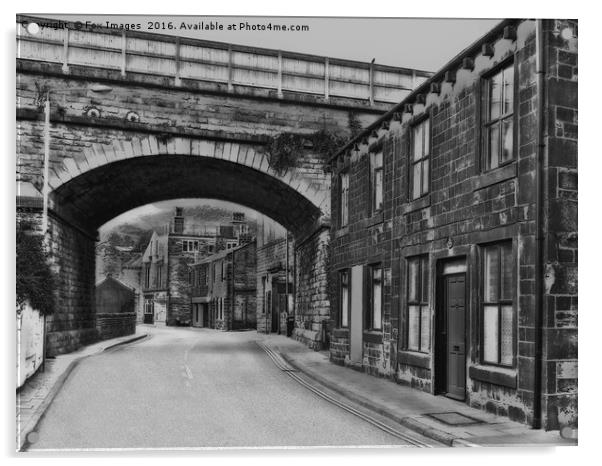 Old railway bridge Acrylic by Derrick Fox Lomax