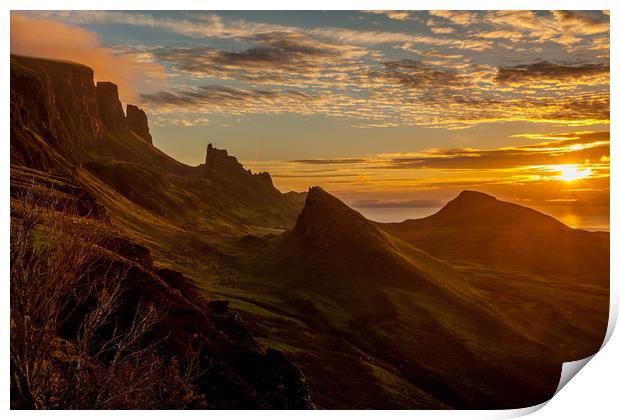 Sunrise @ Quiraing, Isle of Skye Print by Thomas Schaeffer