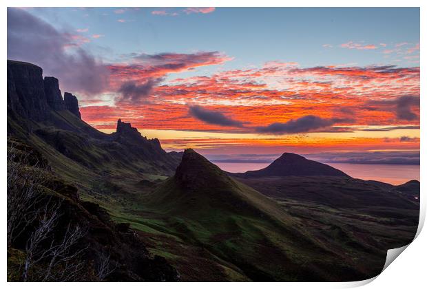 Sunrise @ Quiraing, Isle of Skye Print by Thomas Schaeffer