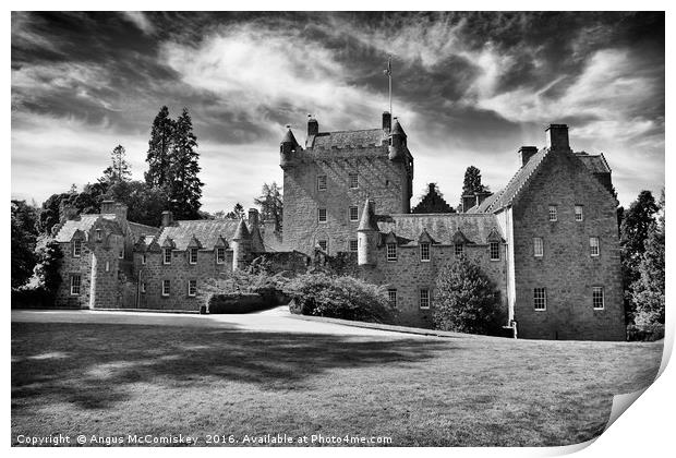 Cawdor Castle mono Print by Angus McComiskey