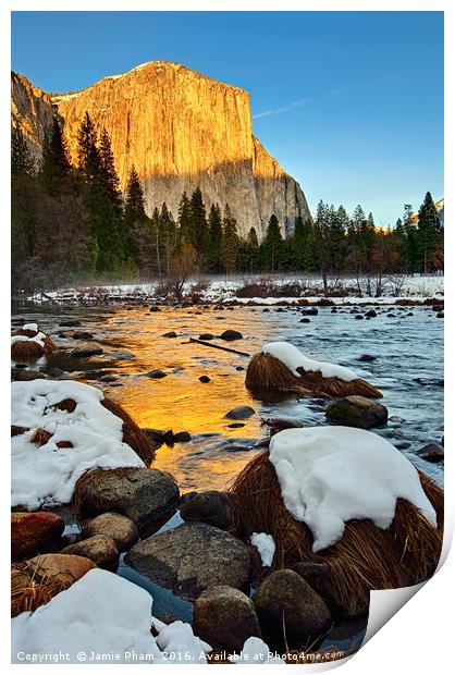 Dramatic view of Yosemite Valley. Print by Jamie Pham