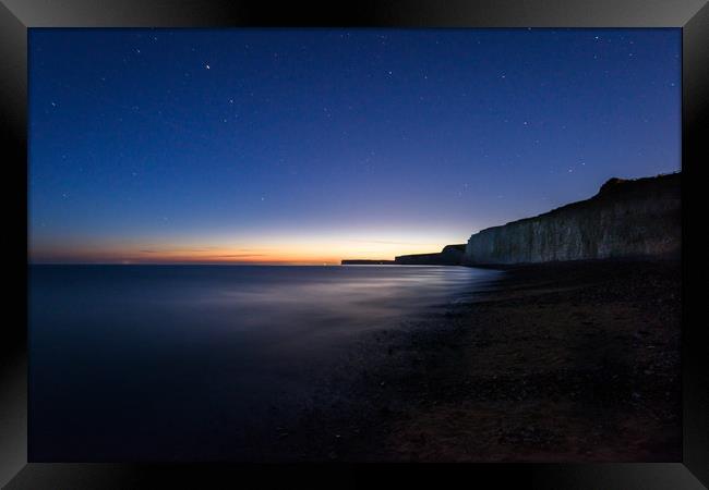 Blue Hour at the Seven Sisters Framed Print by Nick Rowland