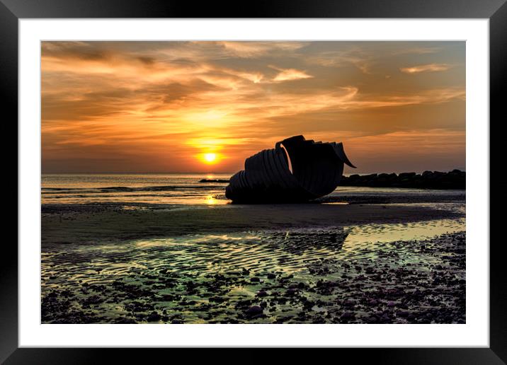 Mary's Shell Sunset Framed Mounted Print by John Hare