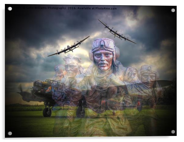 The 3 Lancasters  Acrylic by Colin Williams Photography
