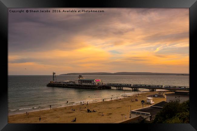 Bournemouth pier sunset  Framed Print by Shaun Jacobs