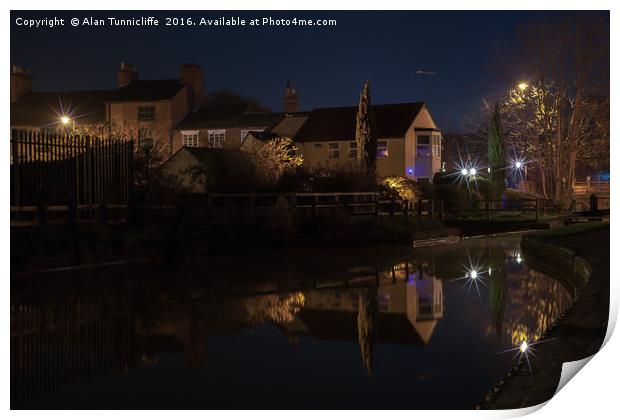 Reflections in a canal Print by Alan Tunnicliffe