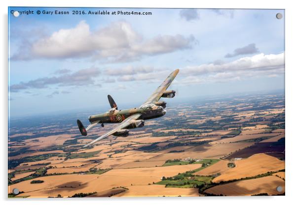 Lancaster PA474 over England Acrylic by Gary Eason