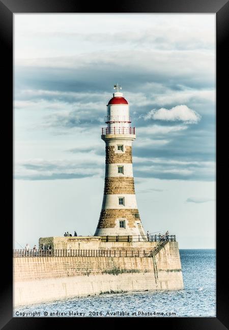 A postcard from Roker Framed Print by andrew blakey