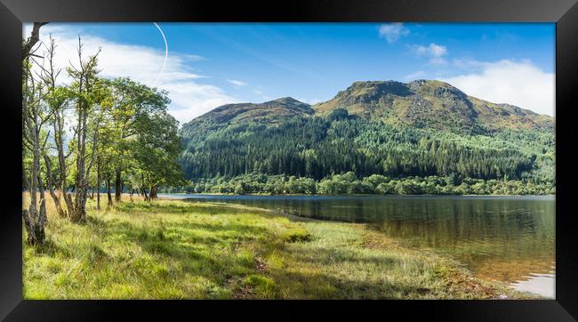 Loch Lubnaig Panormama Framed Print by George Cairns