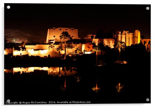 Karnak Temple Son et Lumière Acrylic by Angus McComiskey