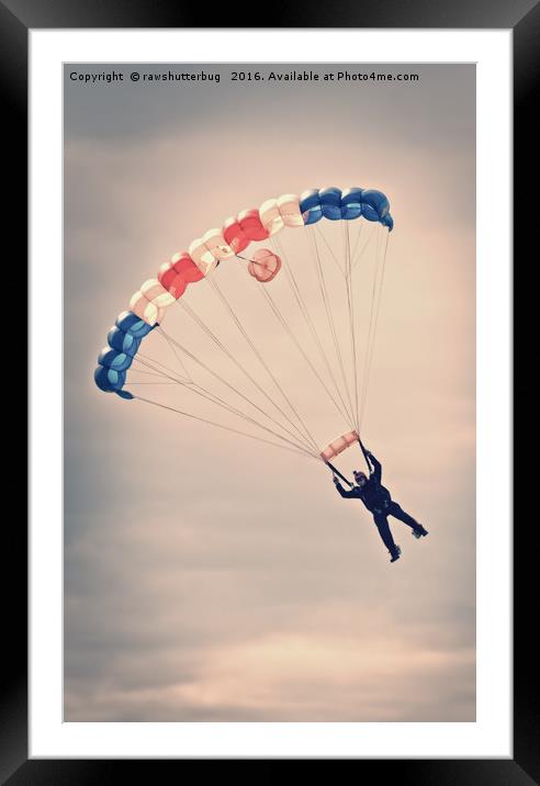 RAF Falcon Parachute Jump Framed Mounted Print by rawshutterbug 