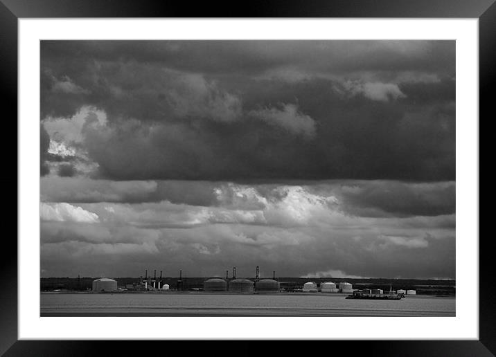 Leigh on Sea Essex bw Framed Mounted Print by David French